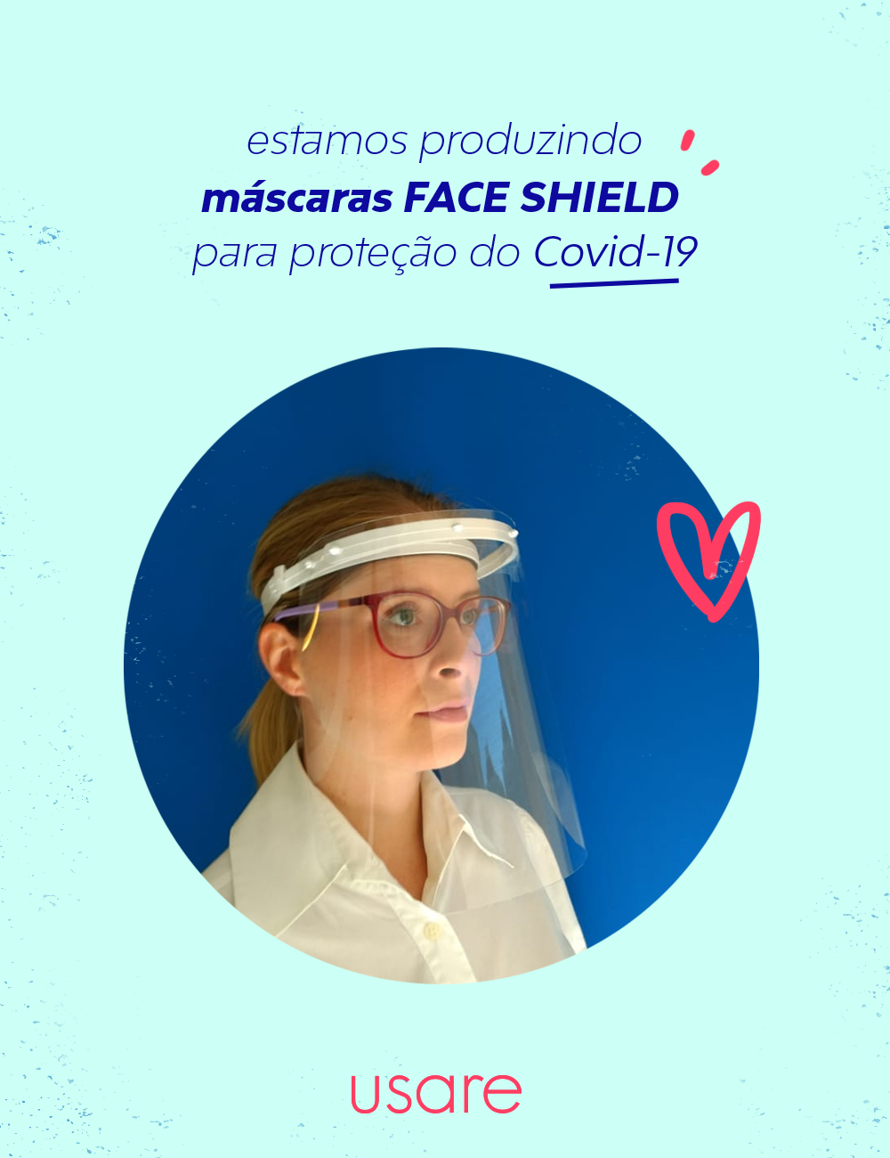 Máscaras face shield para proteção do Covid-19