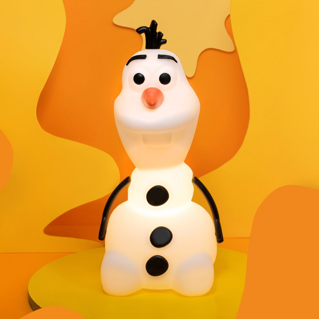 escolher o presente de dia das crianças - Luminária Olaf Frozen