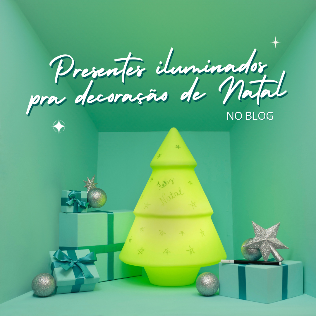 Presentes iluminados que são decoração de Natal￼