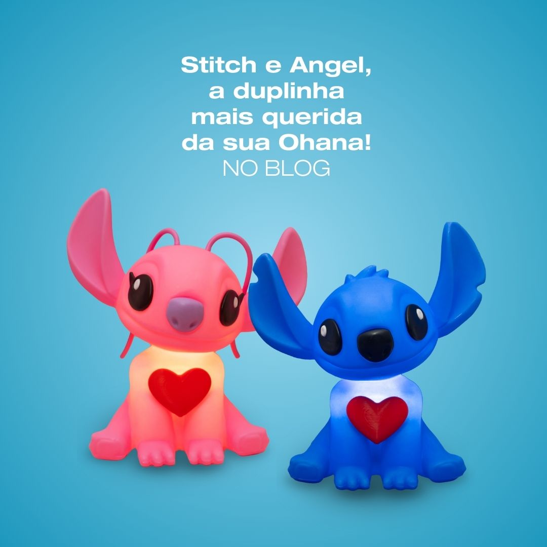 Novas luminárias Stitch e Angel￼