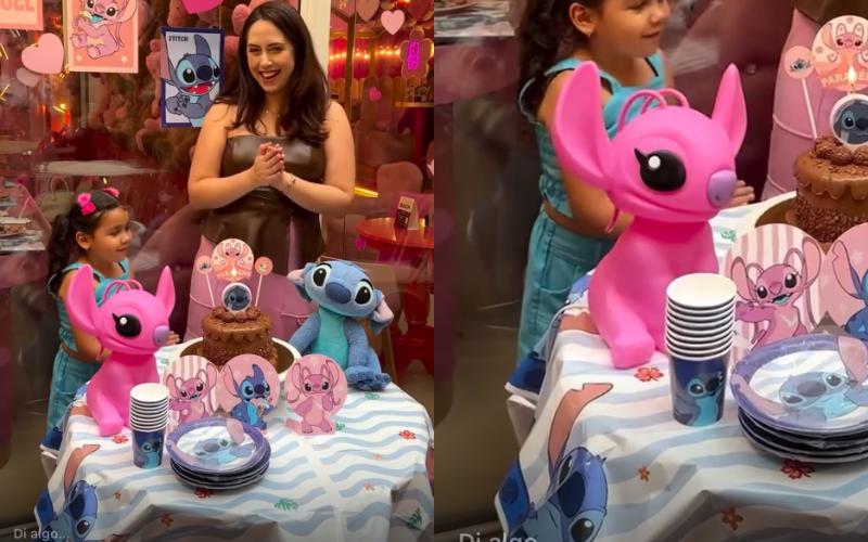 É decoração e é presente! - angel do stich na festa de aniversário