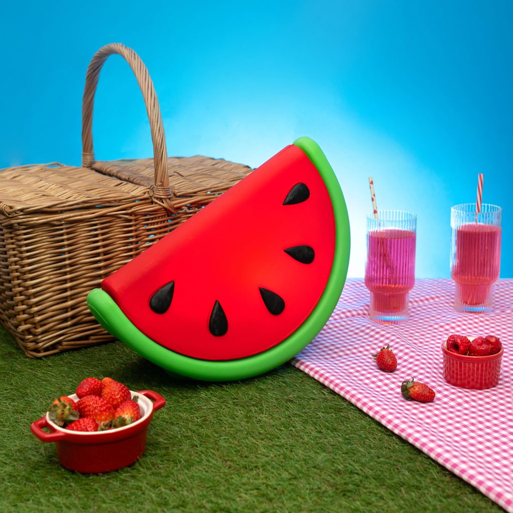 Estar presente nas férias - picnic - luminária melancia