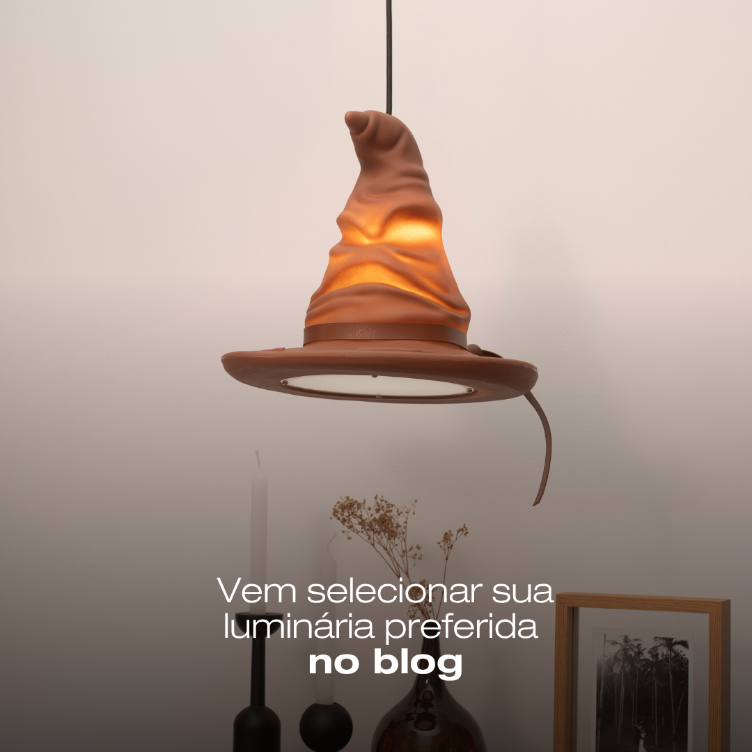 Luminária Pendente Chapéu Seletor de Hogwarts