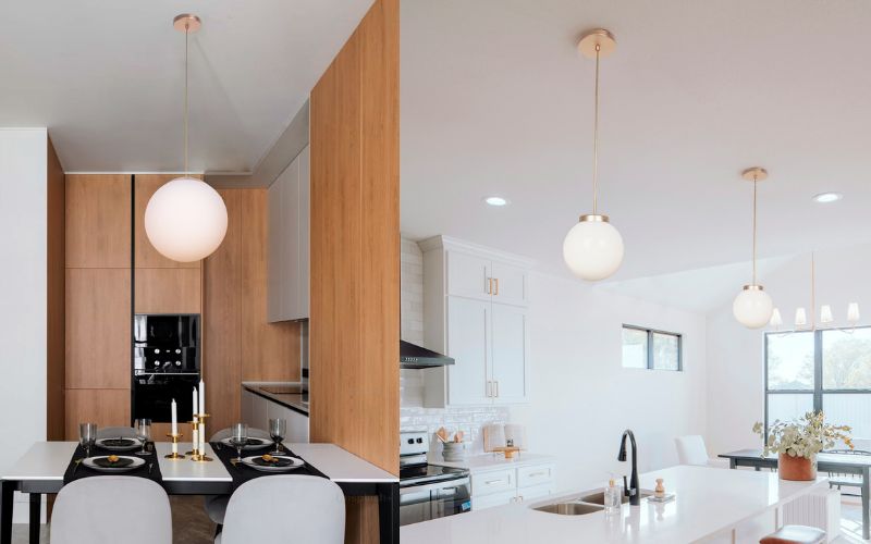 Pendente Esfera dourada