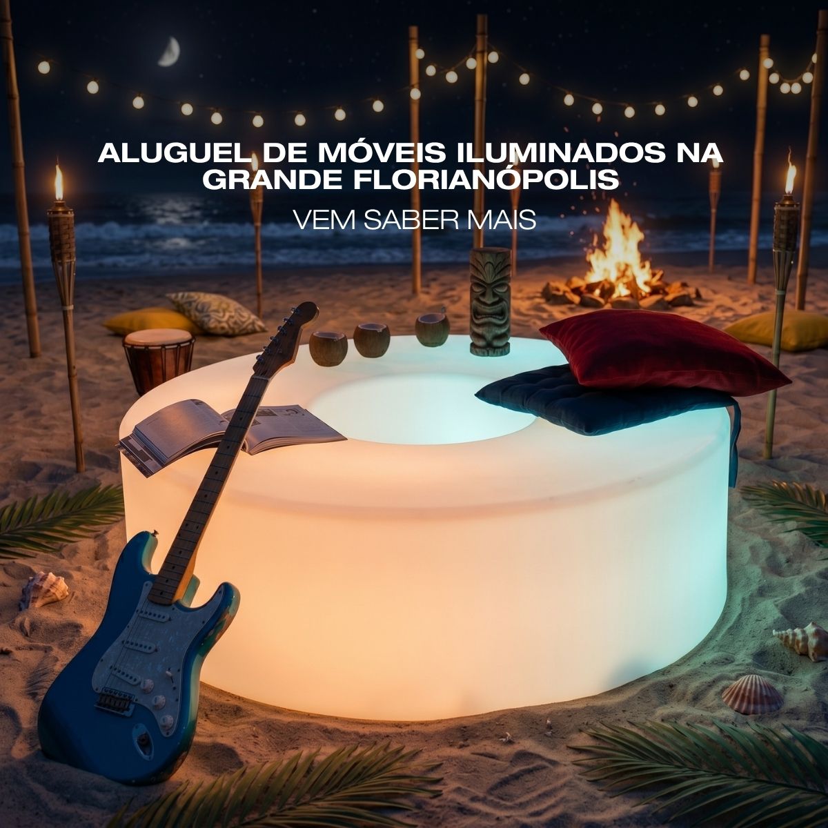 Aluguel de móveis iluminados na Grande Florianópolis￼